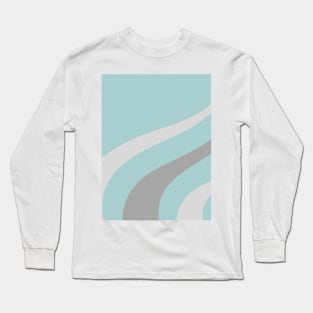 Abstract pattern blue and gray Long Sleeve T-Shirt